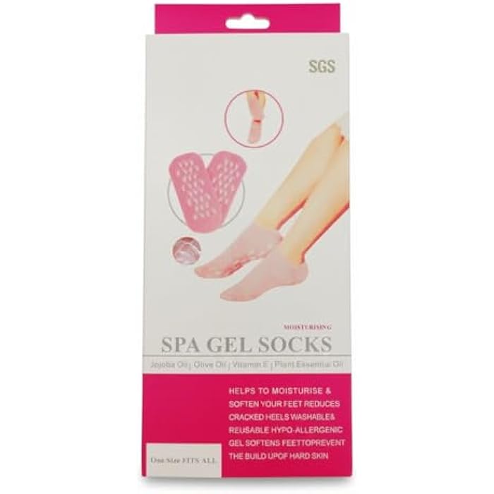 Ultra-soft, moisturizing silicone gel socks for repairing dry and cracked feet and ankles, for skincare, foot beauty, moisturizing gel socks, spa socks for cracked heels - Image 2